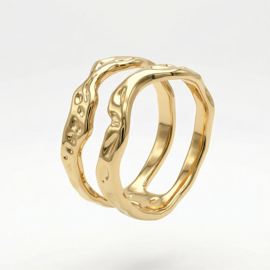 Molten Texture Band Ring