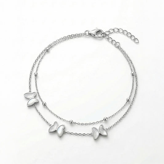 Double Chain Butterfly Bracelet