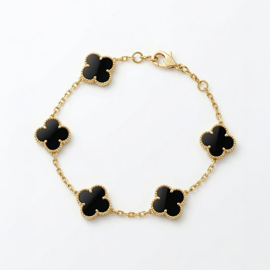 Black Clover Charm Chain Bracelet