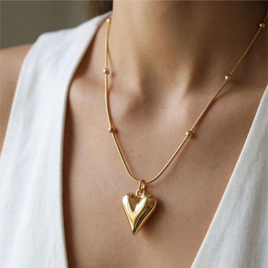 Heart Drop Pendant Necklace