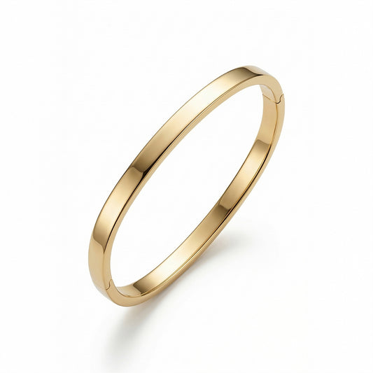 Minimal Gold Hinged Bracelet