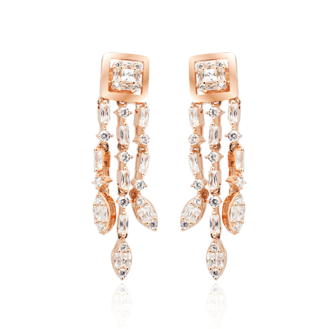 Elegance Drapery Earrings - silver earrings design