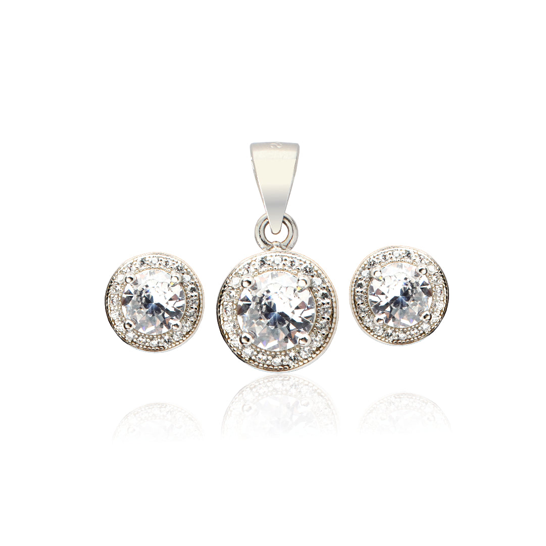 Hoop Ensemble Set - earrings and pendant set