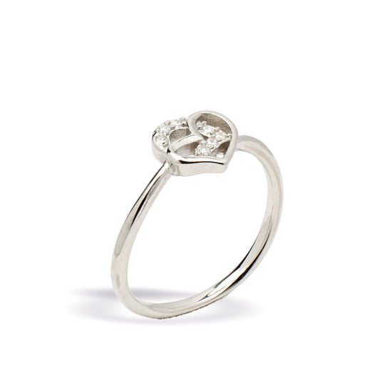 Sweetheart Ring - silver ring engagement