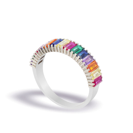 Emerald Ring - silver ring with stone