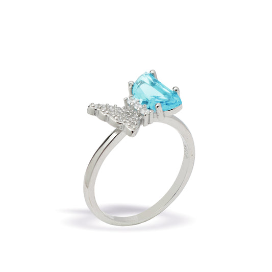 Butterfly Charm Ring - female silver ring design