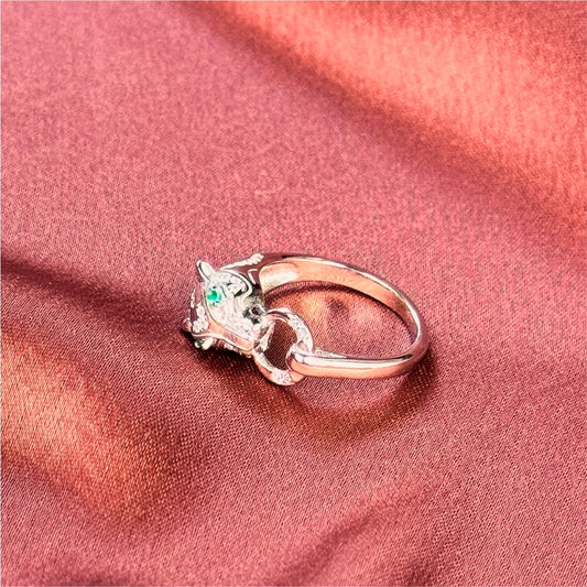 Emerald Panther Spark Ring