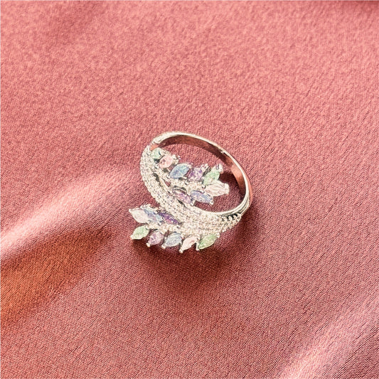 Rainbow Leaf Ring