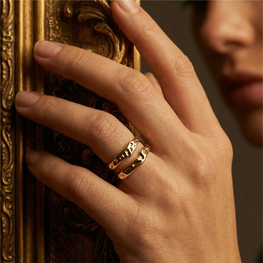 Molten Texture Band Ring