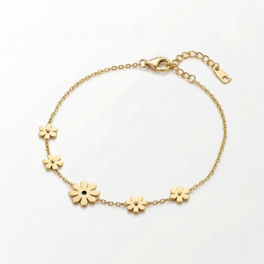 Delicate Floral Chain Bracelet