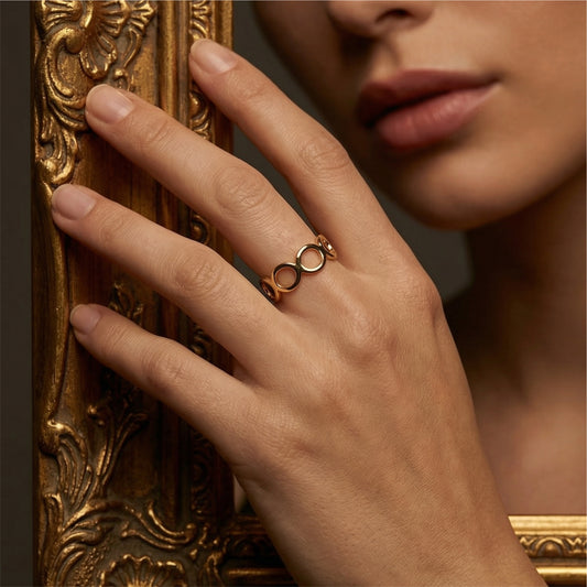 Linked Oval Statement Ring