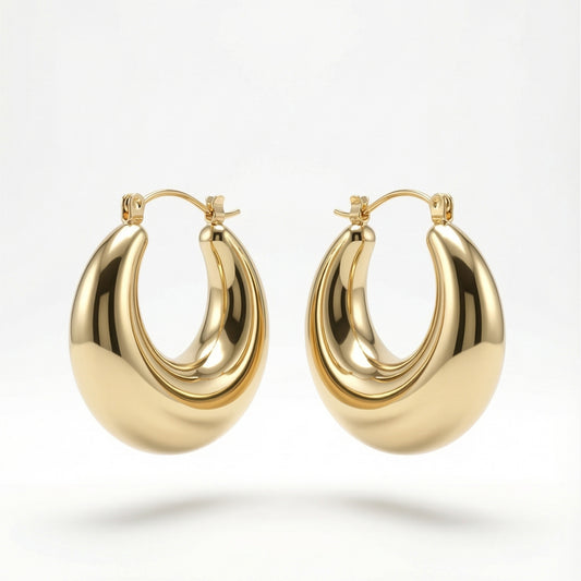 Layered Sculptural Hoop Earrings