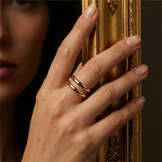 Curve Minimal Open Cuff Ring