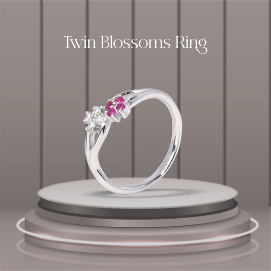 Twin Blossoms Ring
