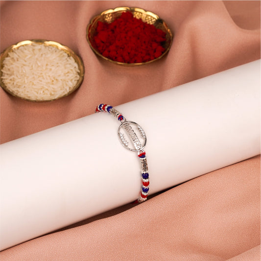 Brotherly Circle Silver Rakhi